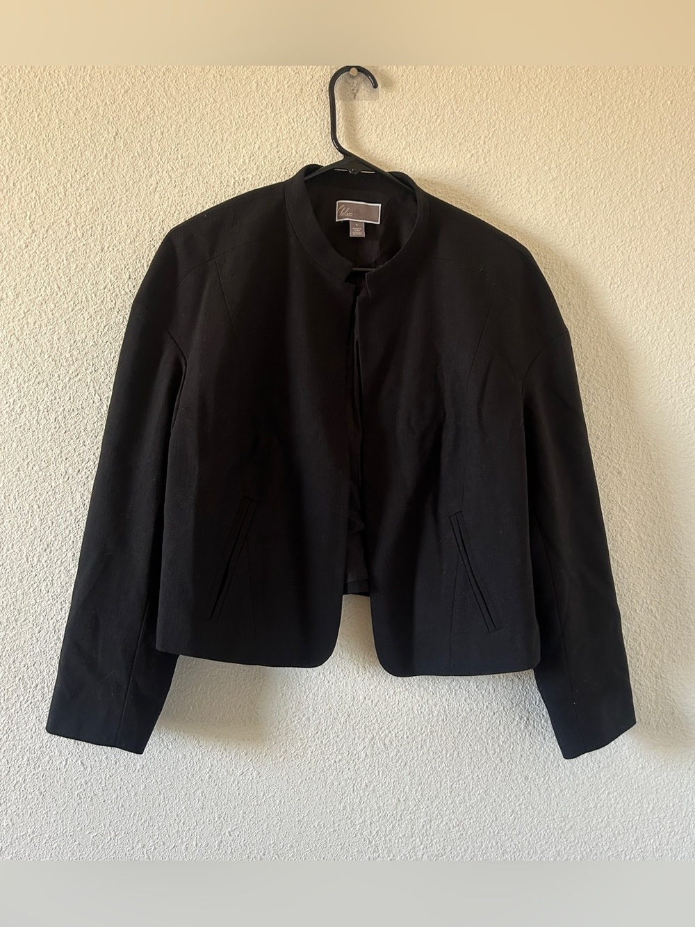 Chelsea28 Drop Shoulder Crop Open Blazer Jacket Women’s Medium Black